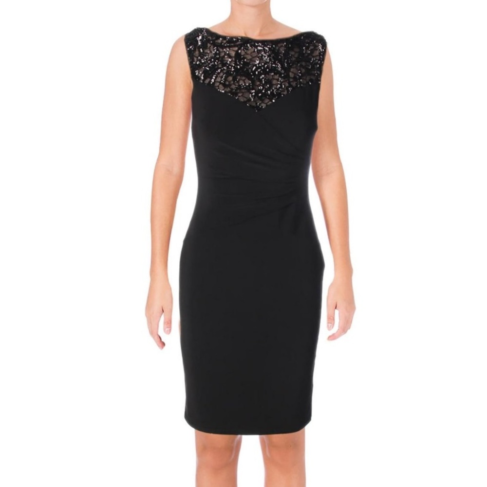 Lauren by Ralph Lauren Women's Flutter-Sleeve Sheath Dress size 12
